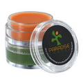 Natural Lip Balm with Tinted Flavor in a Clear Double Stack Jar